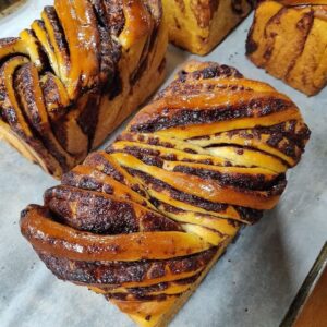 Vegan Chocolate Orange Babka Loaf